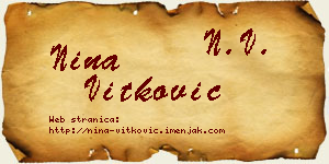 Nina Vitković vizit kartica